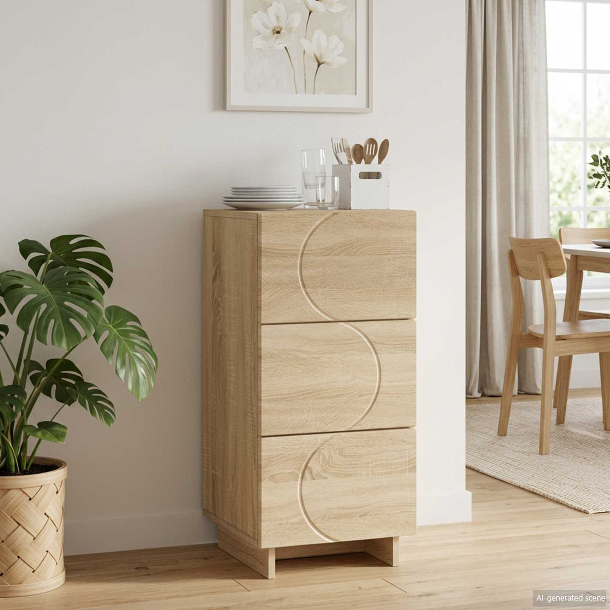vidaXL Komoda dąb Sonoma 33,5 x 34,5 x 75 cm Drewno inżynieryjne