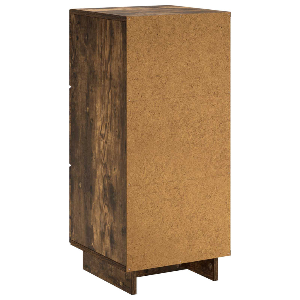 vidaXL Komoda Dąb wędzony 33,5 x 34,5 x 75 cm Drewno inżynieryjne