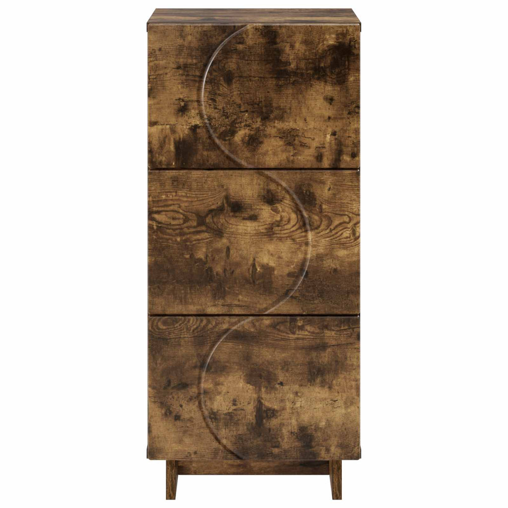 vidaXL Komoda Dąb wędzony 33,5 x 34,5 x 75 cm Drewno inżynieryjne