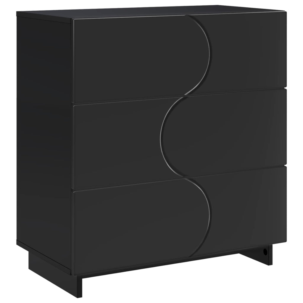vidaXL Bufet Czarny 70 x 38 x 75 cm Drewno inżynieryjne