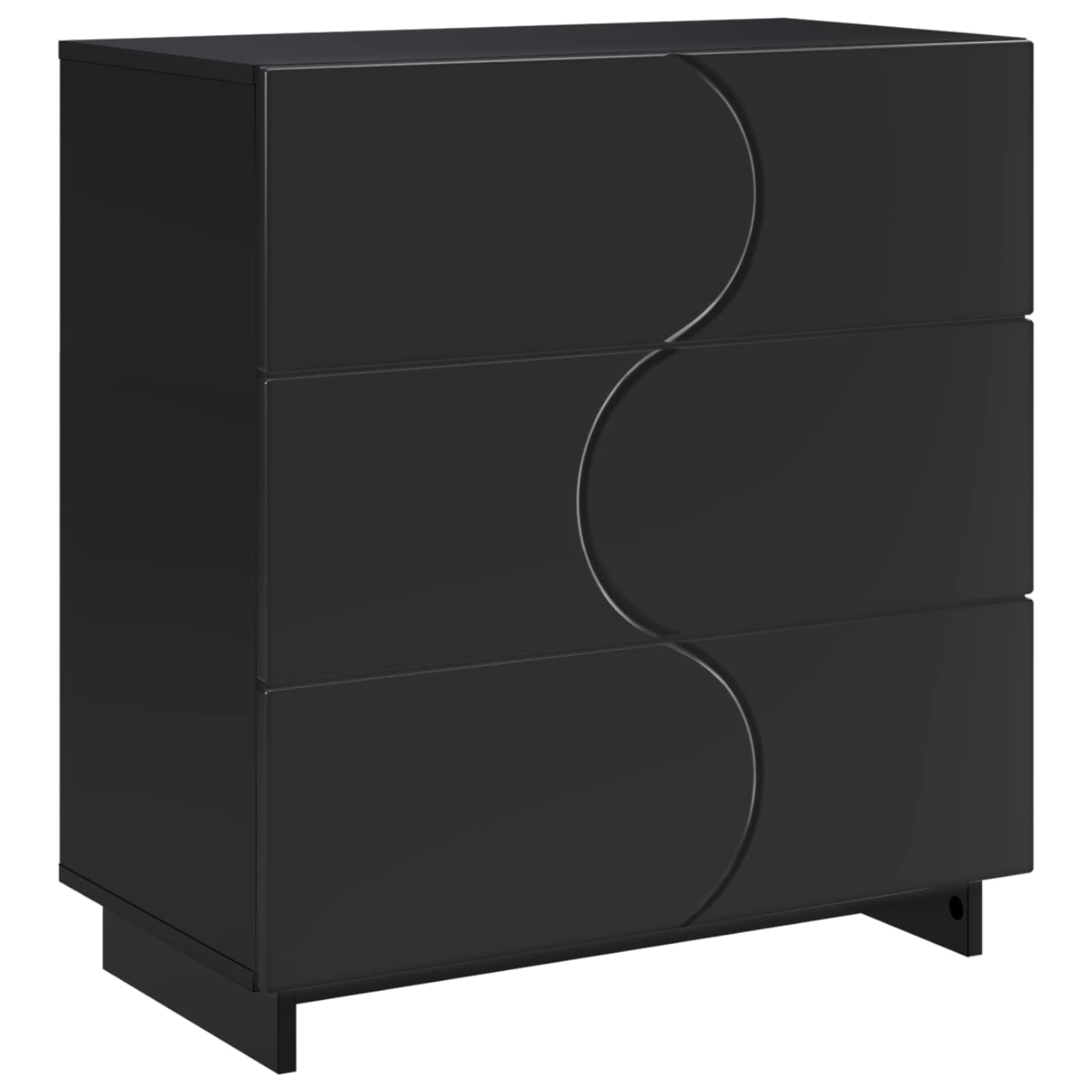 vidaXL Bufet Czarny 70 x 38 x 75 cm Drewno inżynieryjne