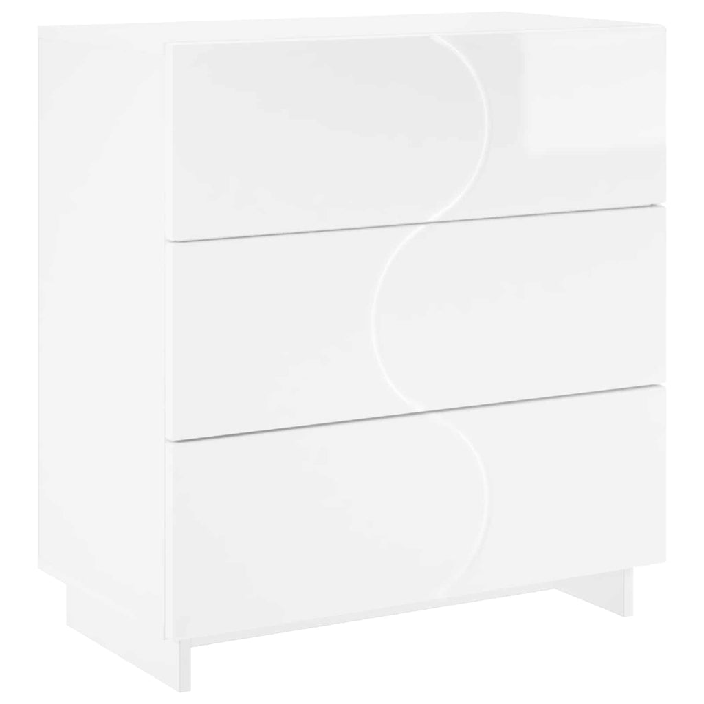 vidaXL Bufet Biały wysoki połysk 70 x 38 x 75 cm Drewno inżynieryjne