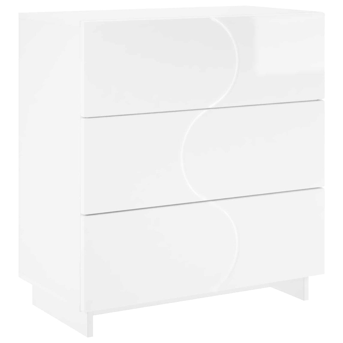 vidaXL Bufet Biały wysoki połysk 70 x 38 x 75 cm Drewno inżynieryjne