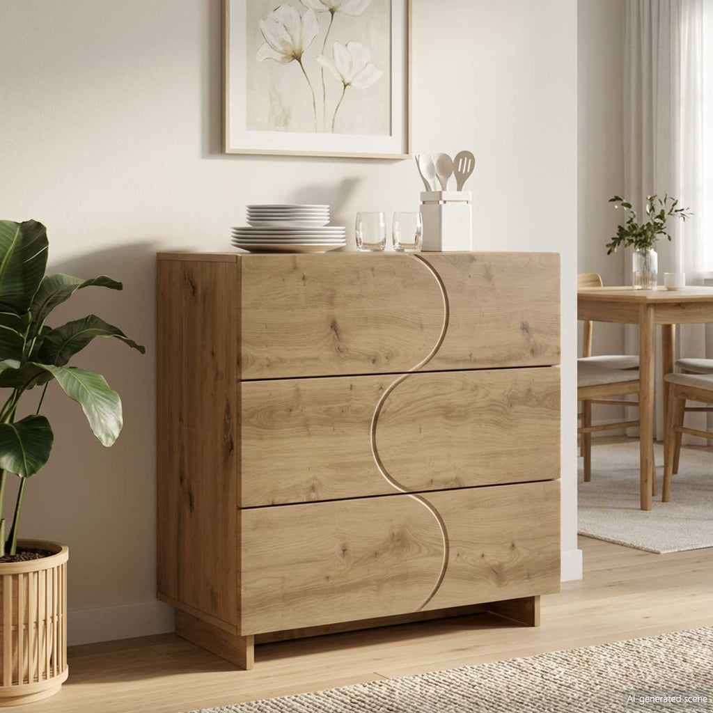 vidaXL Bufet Dąb artisan 70 x 38 x 75 cm Drewno inżynieryjne