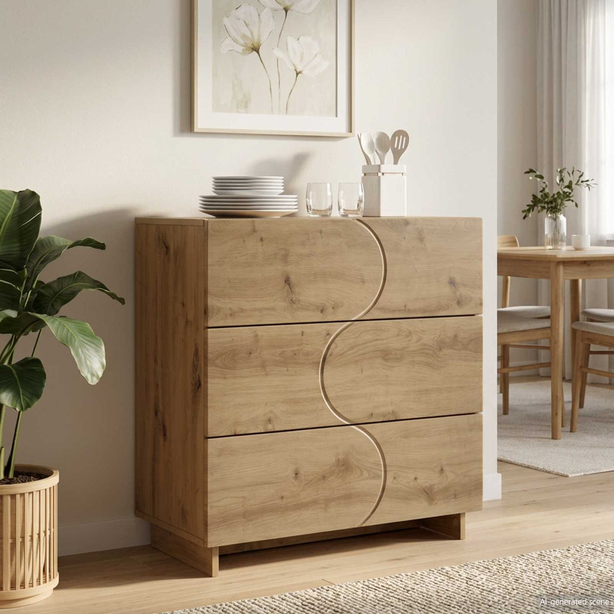 vidaXL Bufet Dąb artisan 70 x 38 x 75 cm Drewno inżynieryjne