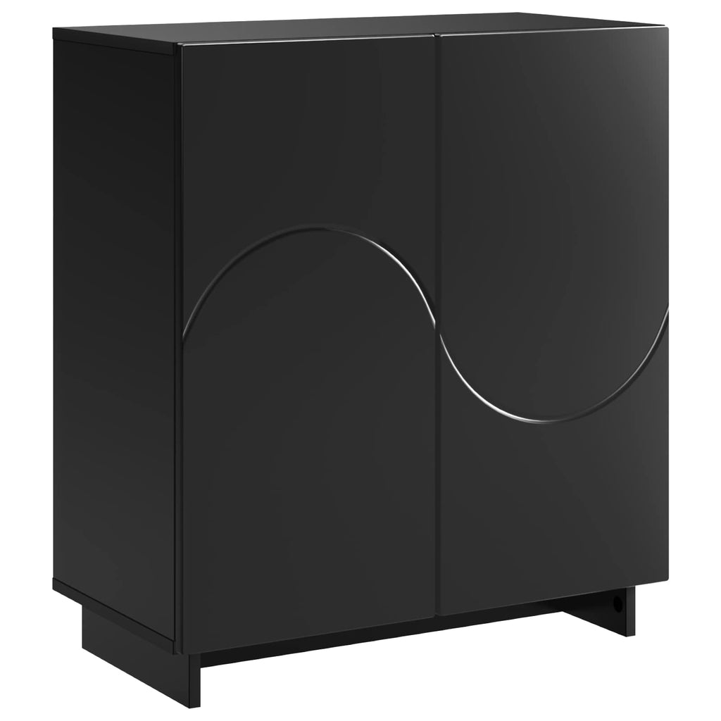 vidaXL Komoda Czarny 67 x 34,5 x 75 cm Materiał drewnopochodny