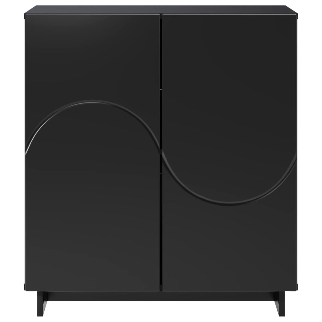 vidaXL Komoda Czarny 67 x 34,5 x 75 cm Materiał drewnopochodny