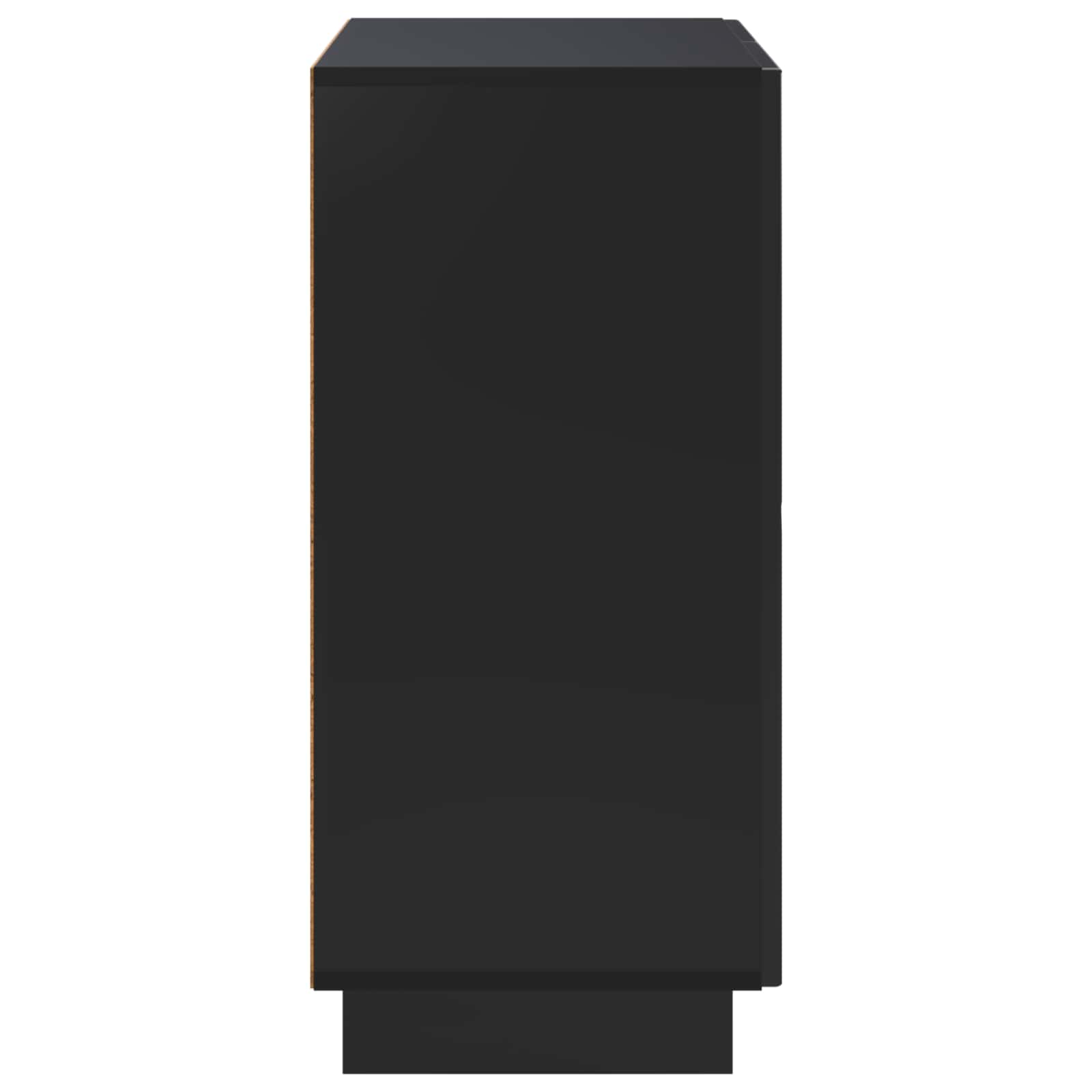 vidaXL Komoda Czarny 67 x 34,5 x 75 cm Materiał drewnopochodny