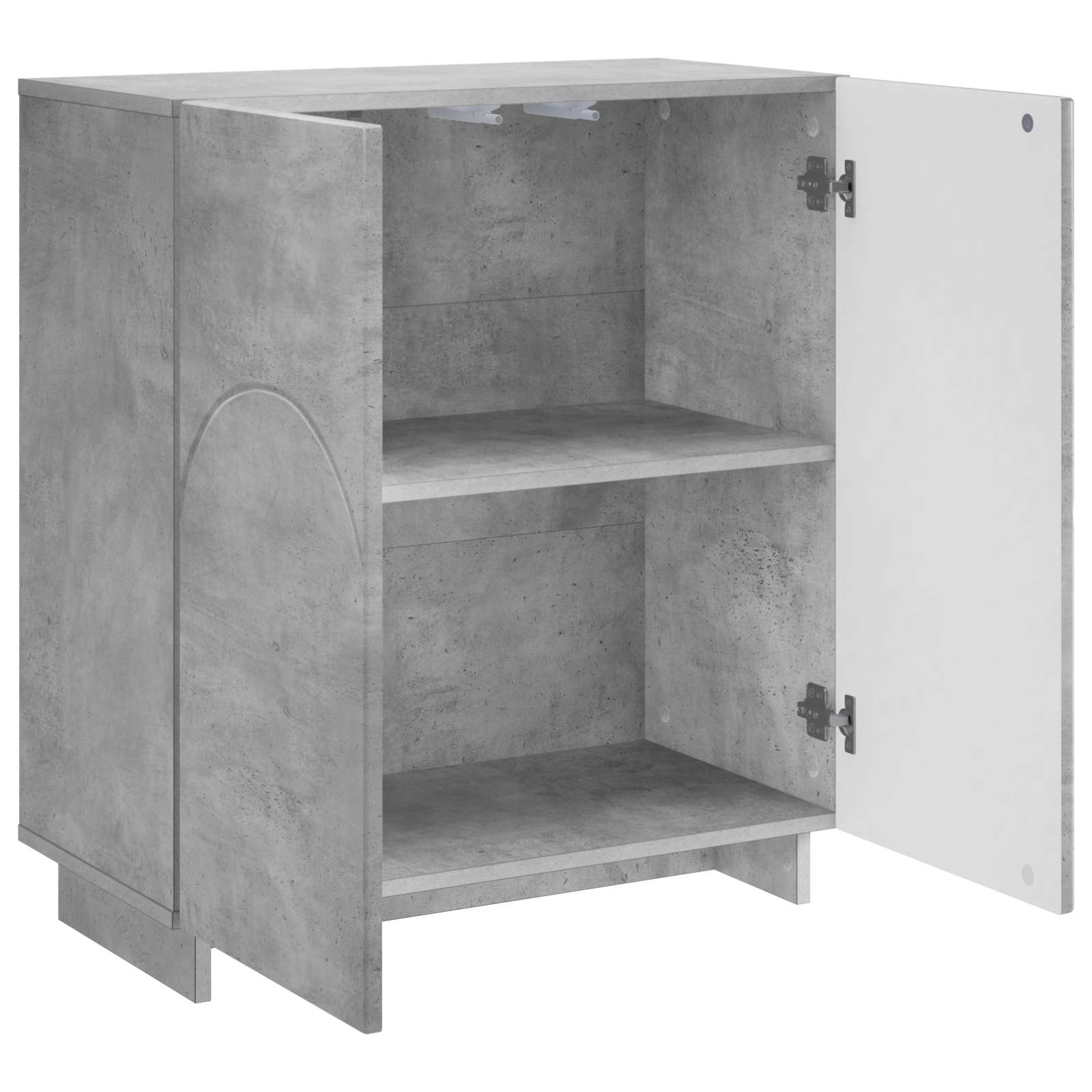 vidaXL Komoda Betonowy szary 67 x 34,5 x 75 cm Materiał drewnopochodny