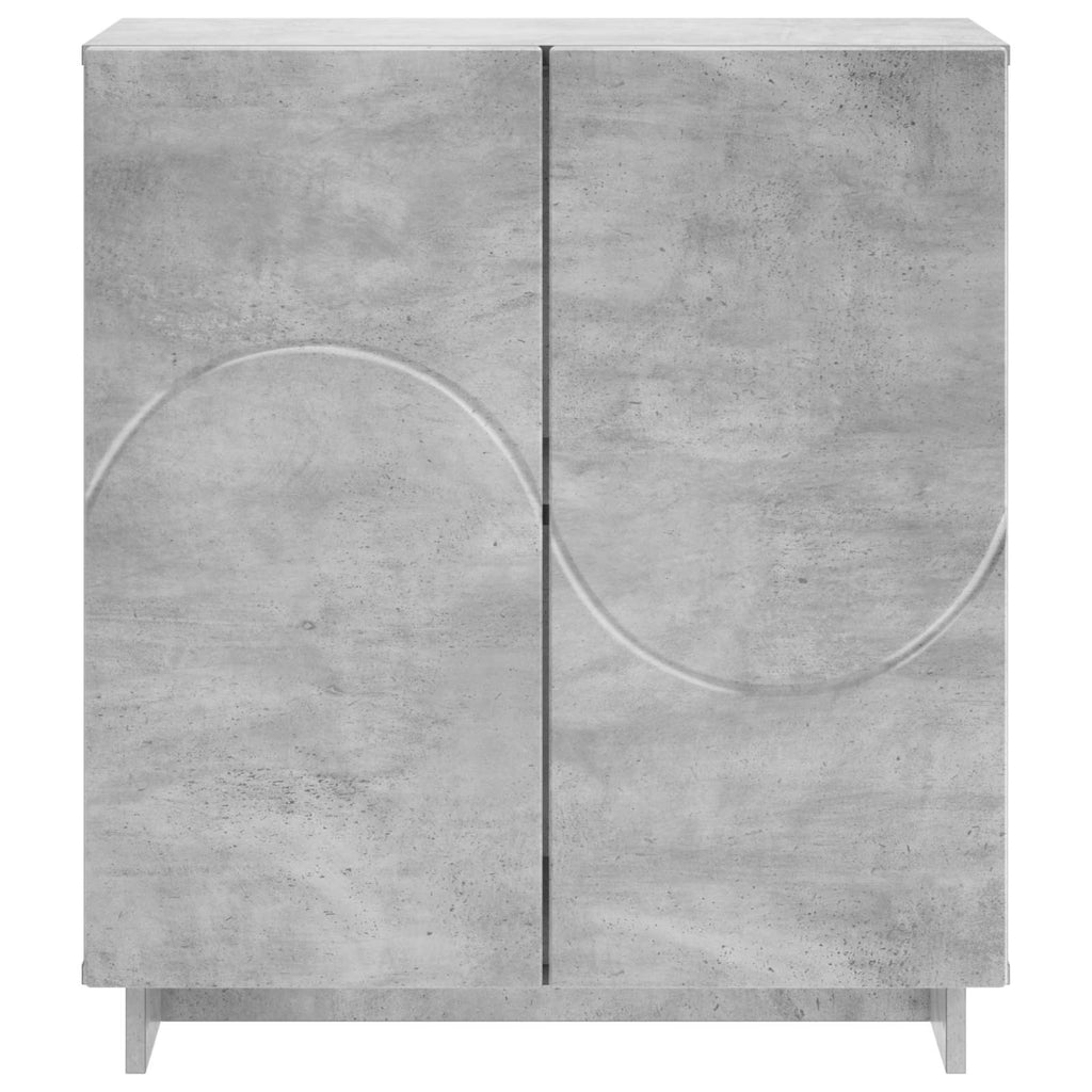vidaXL Komoda Betonowy szary 67 x 34,5 x 75 cm Materiał drewnopochodny