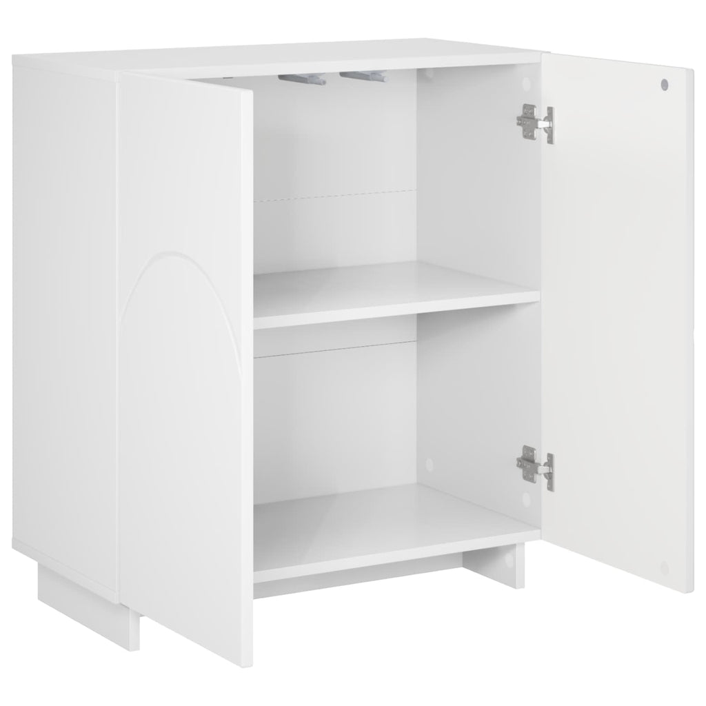 vidaXL Komoda Biały wysoki połysk 67 x 34,5 x 75 cm