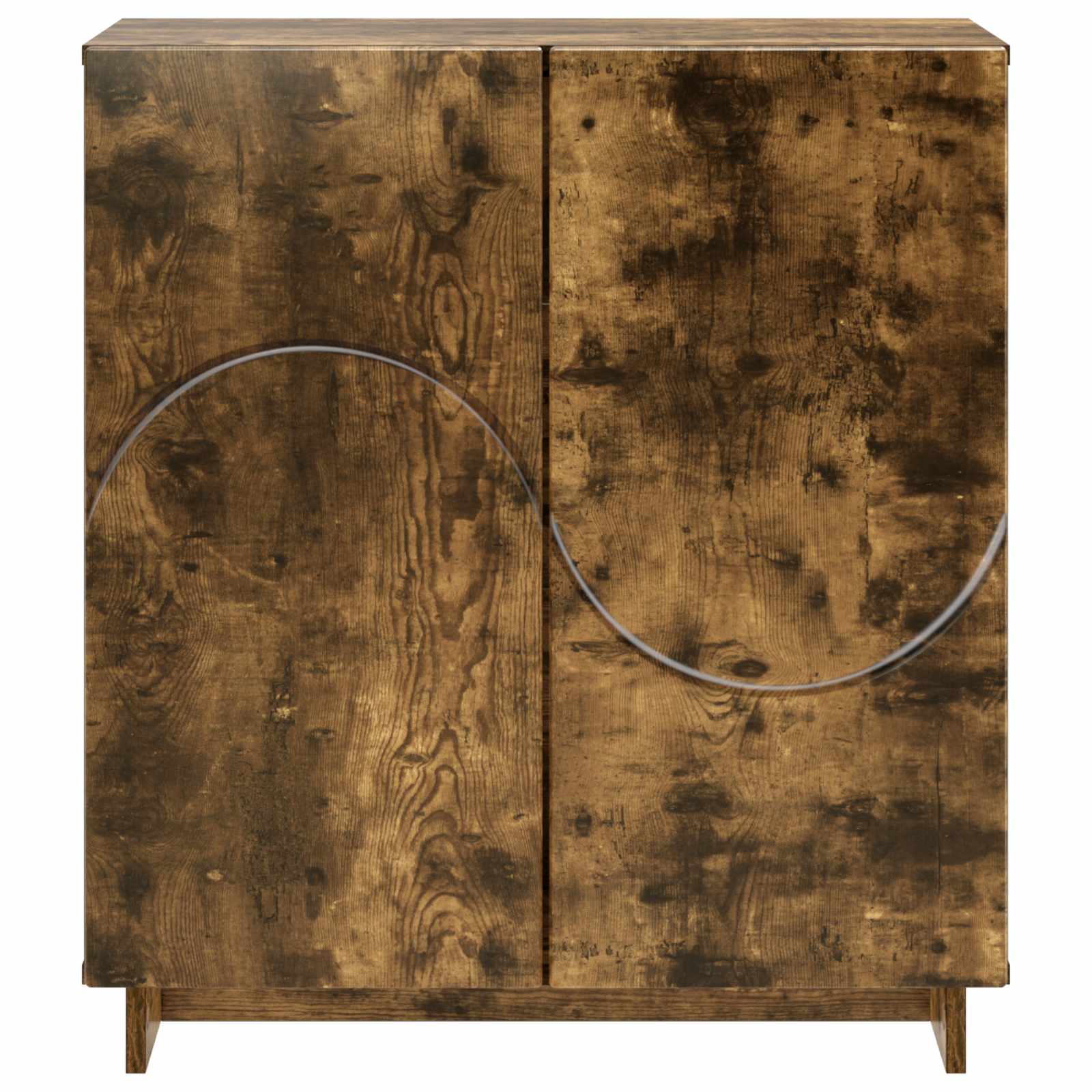 vidaXL Komoda Dąb wędzony 67 x 34,5 x 75 cm Materiał drewnopochodny