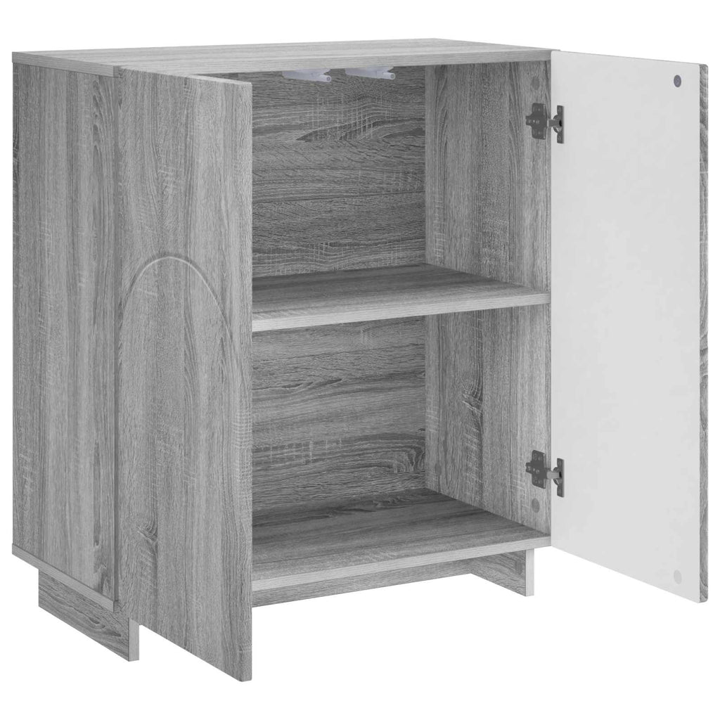 vidaXL Komoda Szary Sonoma 67 x 34,5 x 75 cm Materiał drewnopochodny