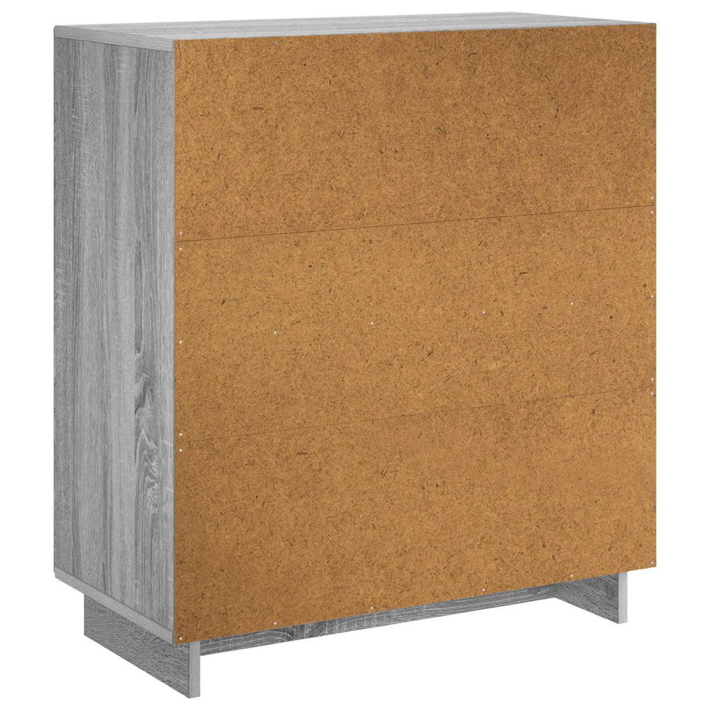 vidaXL Komoda Szary Sonoma 67 x 34,5 x 75 cm Materiał drewnopochodny