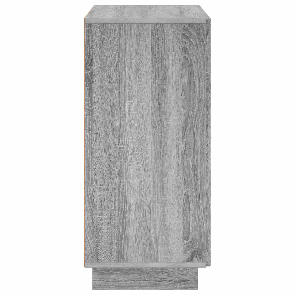 vidaXL Komoda Szary Sonoma 67 x 34,5 x 75 cm Materiał drewnopochodny