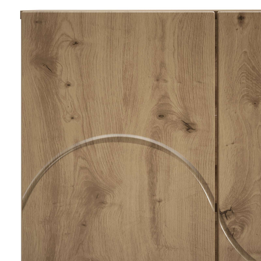 vidaXL Komoda Dąb artisan 67 x 34,5 x 75 cm Materiał drewnopochodny