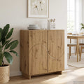 vidaXL Komoda Dąb artisan 67 x 34,5 x 75 cm Materiał drewnopochodny