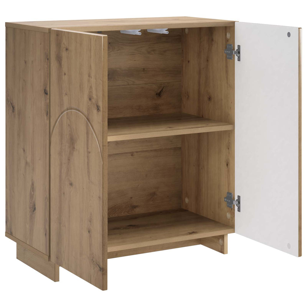 vidaXL Komoda Dąb artisan 67 x 34,5 x 75 cm Materiał drewnopochodny