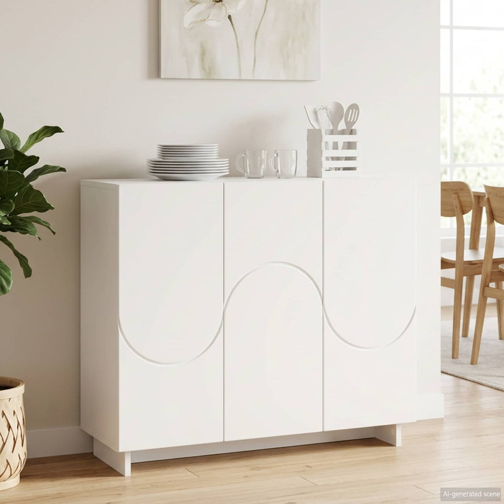 vidaXL Bufet Biały 85,5 x 31 x 75 cm Materiał drewnopochodny