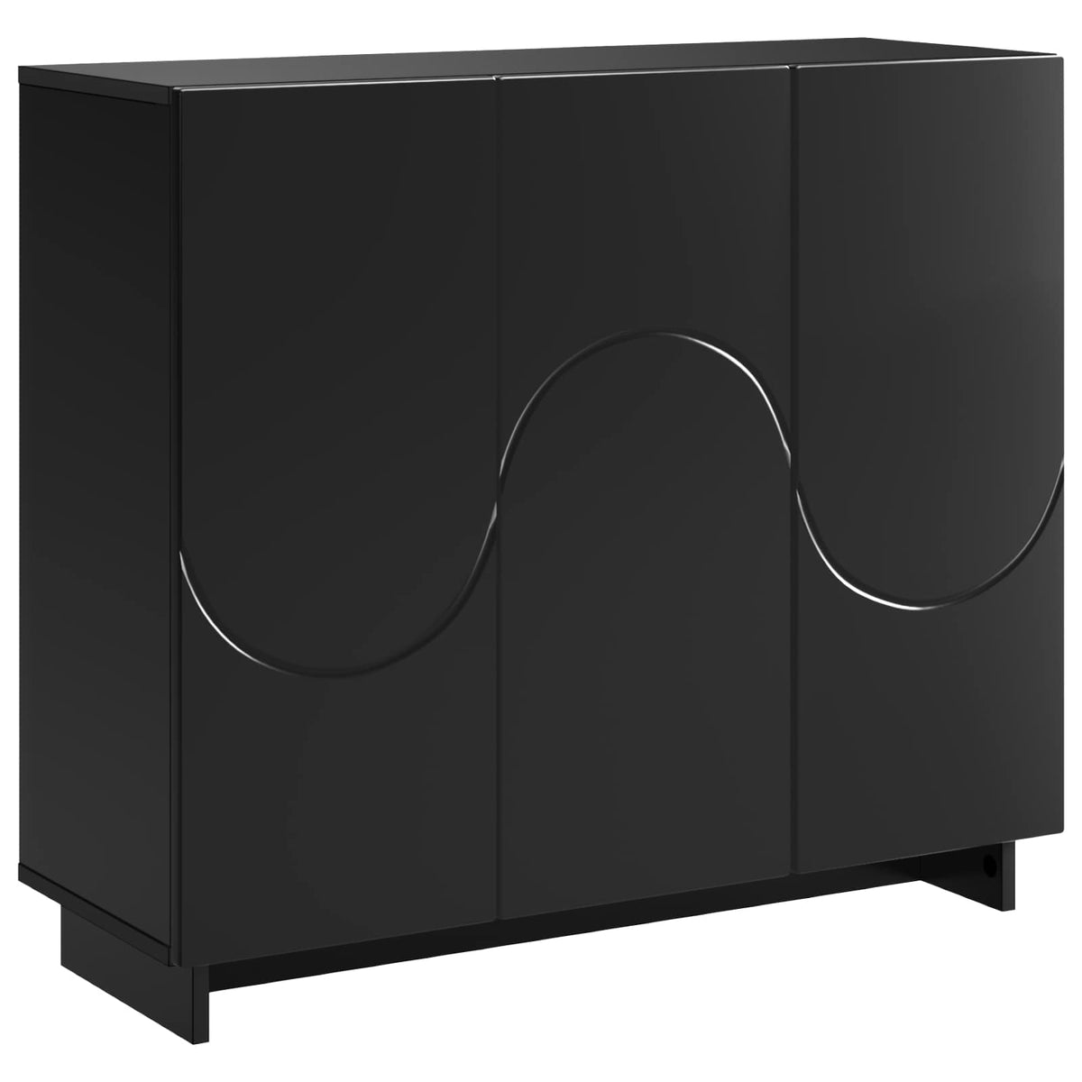 vidaXL Bufet Czarny 85,5 x 31 x 75 cm Materiał drewnopochodny