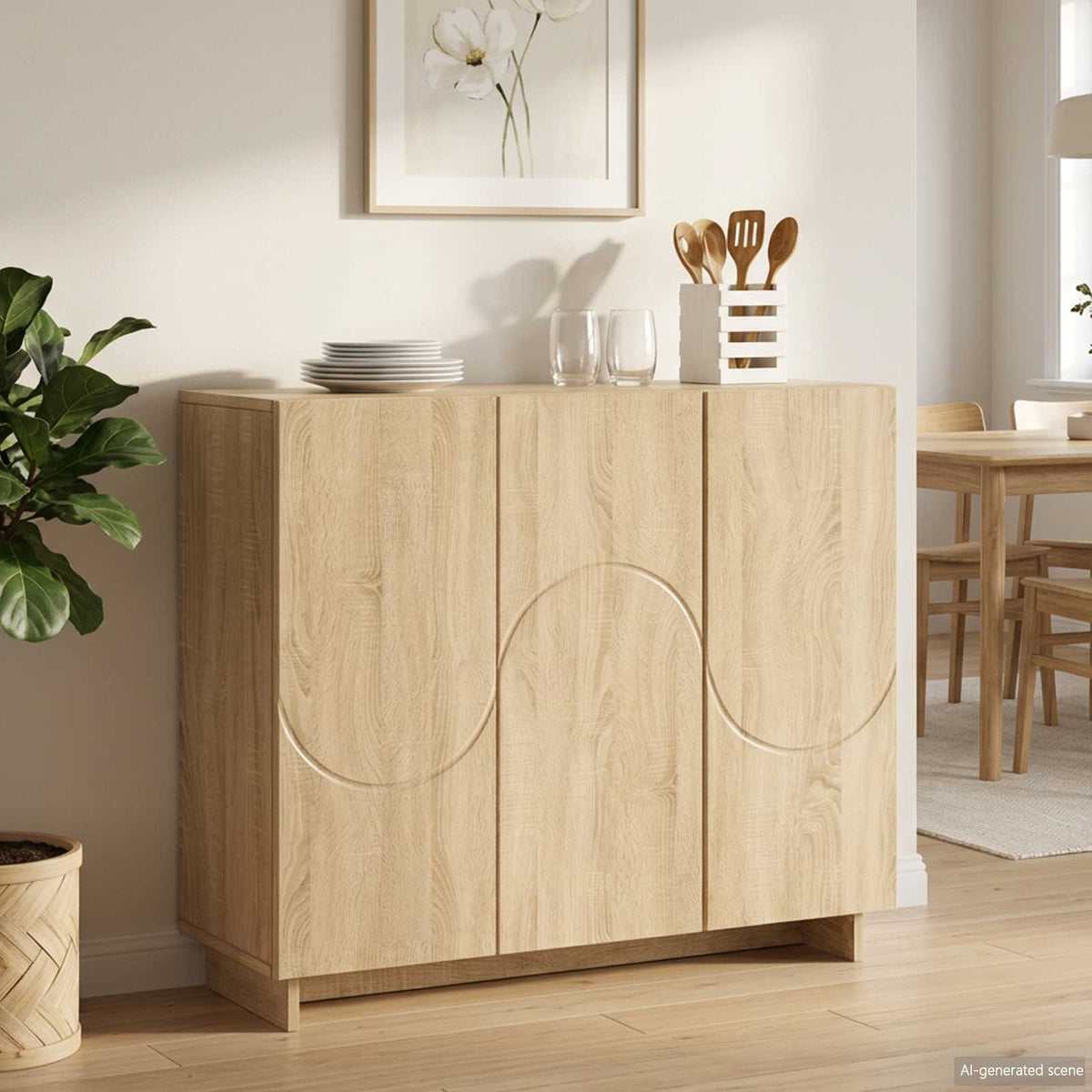 vidaXL Bufet dąb Sonoma 85,5 x 31 x 75 cm Materiał drewnopochodny