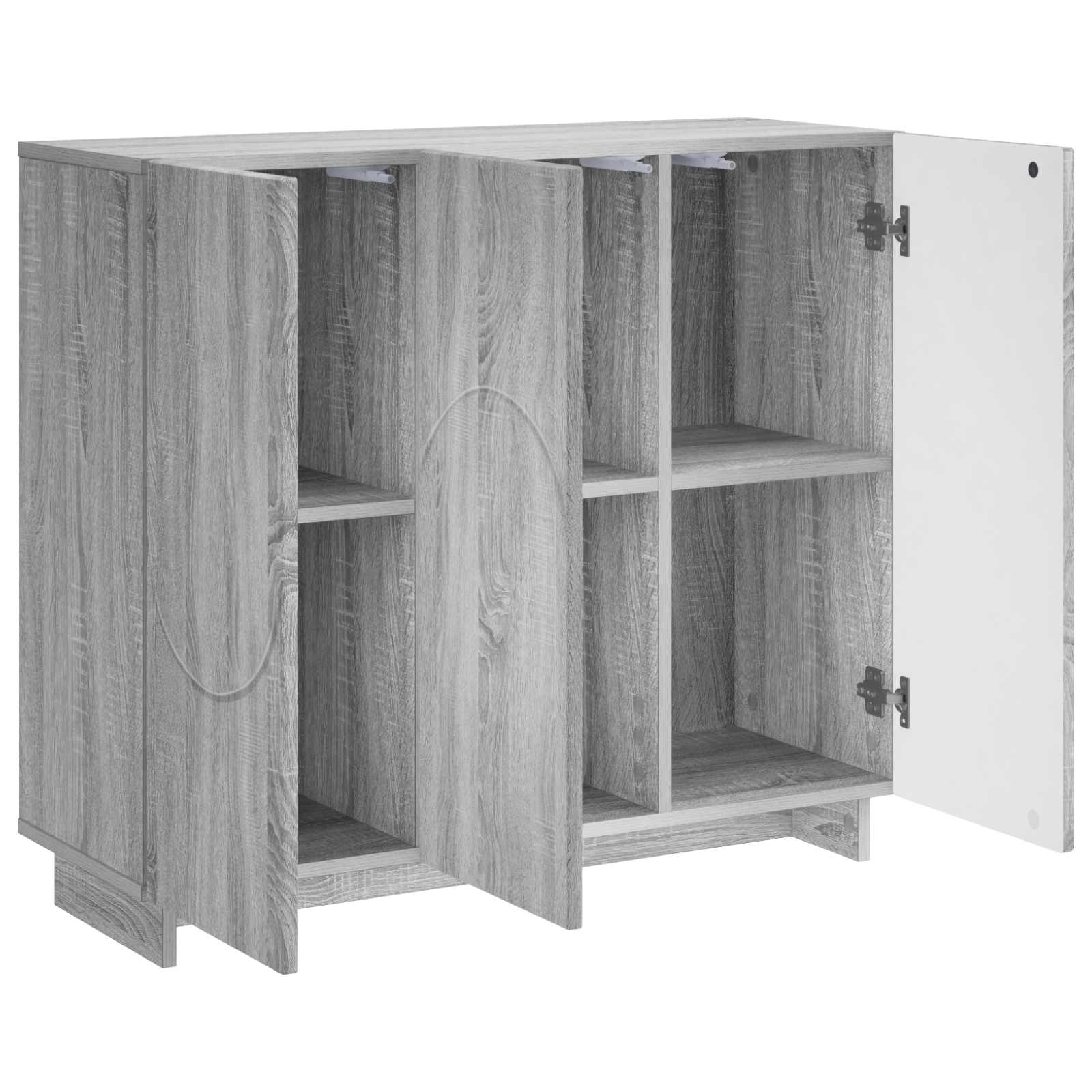 vidaXL Bufet Szary Sonoma 85,5 x 31 x 75 cm Materiał drewnopochodny