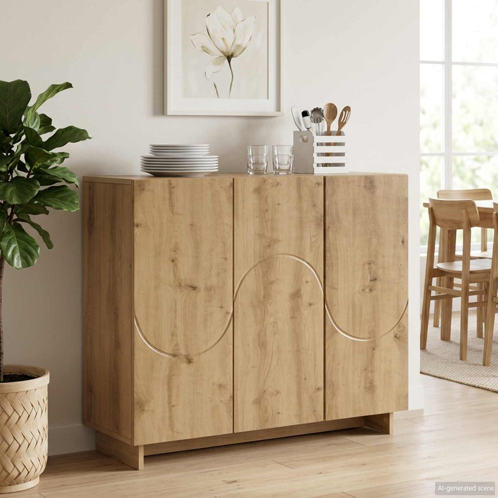 vidaXL Bufet Dąb artisan 85,5 x 31 x 75 cm Materiał drewnopochodny