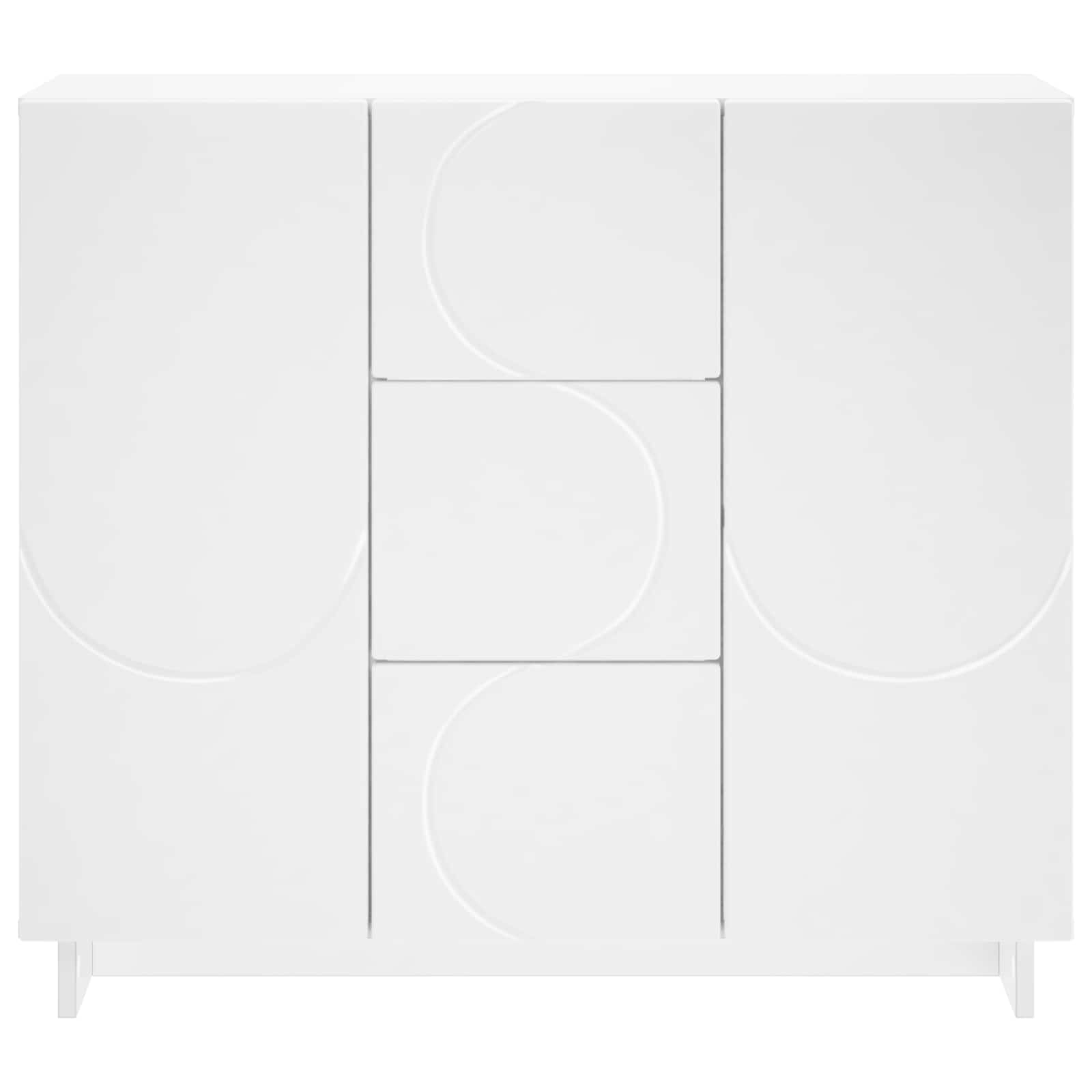 vidaXL Bufet Biały 85,5 x 31 x 75 cm Drewno inżynieryjne