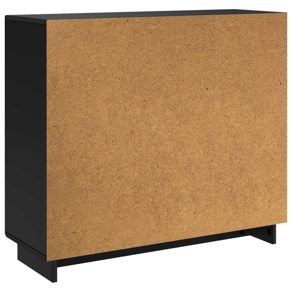 vidaXL Bufet Czarny 85,5 x 31 x 75 cm Drewno inżynieryjne