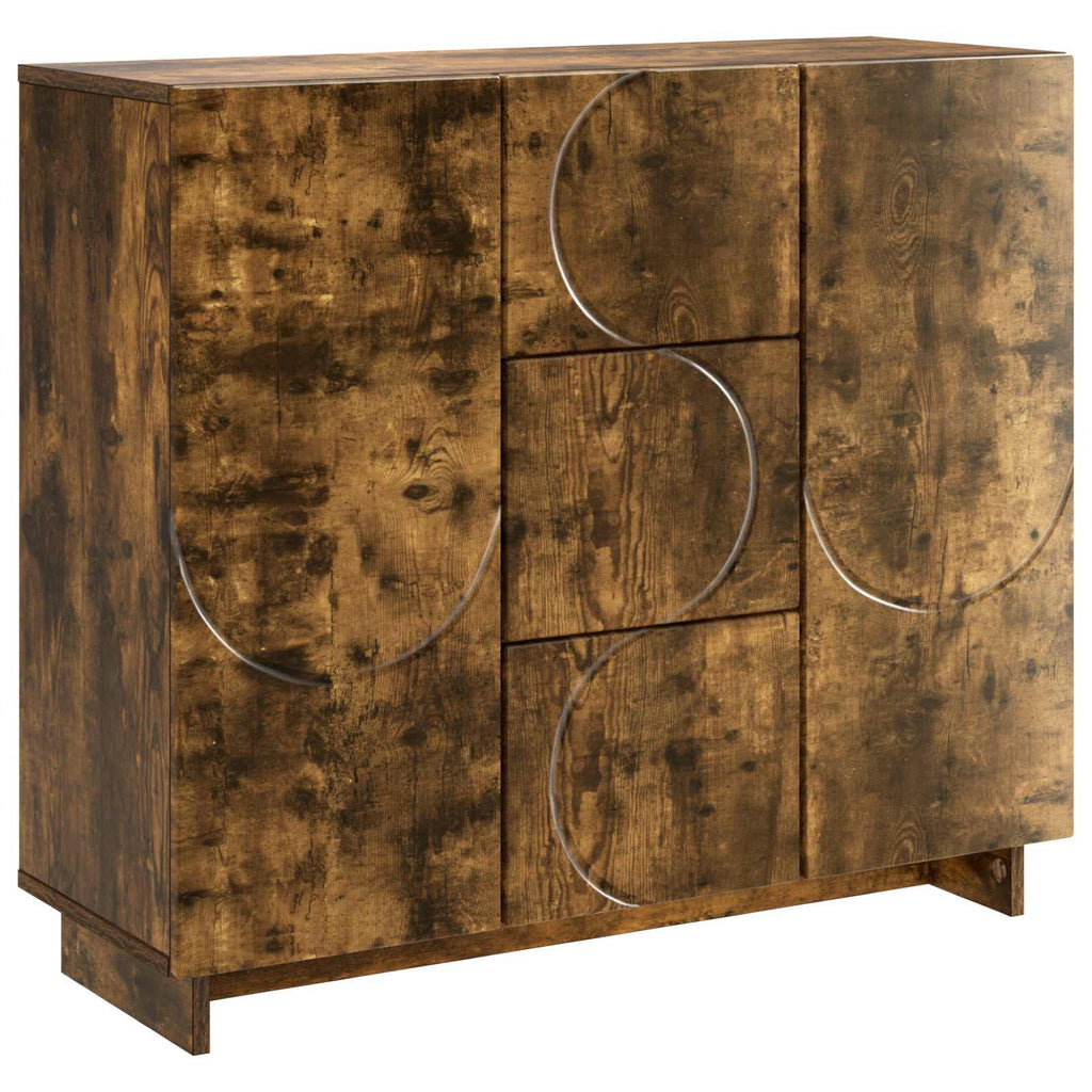 vidaXL Bufet Dąb wędzony 85,5 x 31 x 75 cm Drewno inżynieryjne