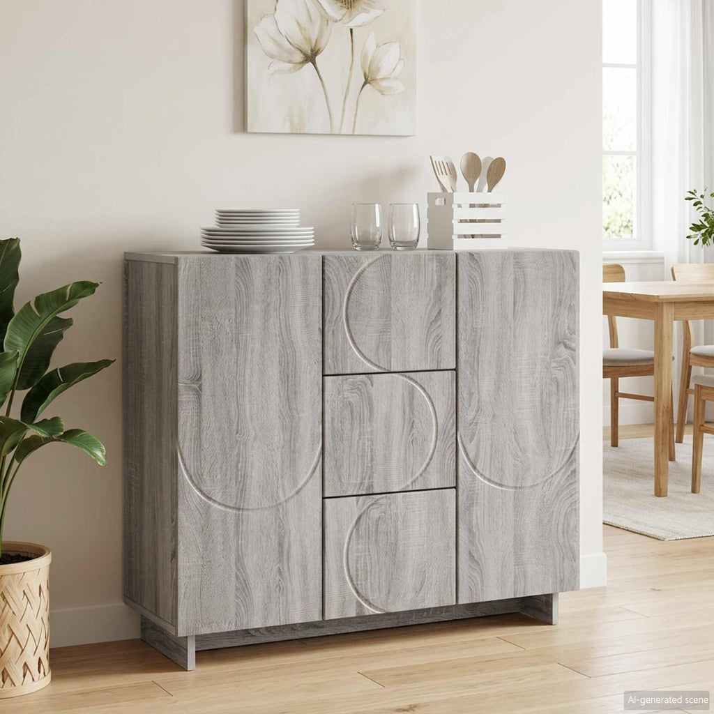 vidaXL Bufet Szary Sonoma 85,5 x 31 x 75 cm Drewno inżynieryjne