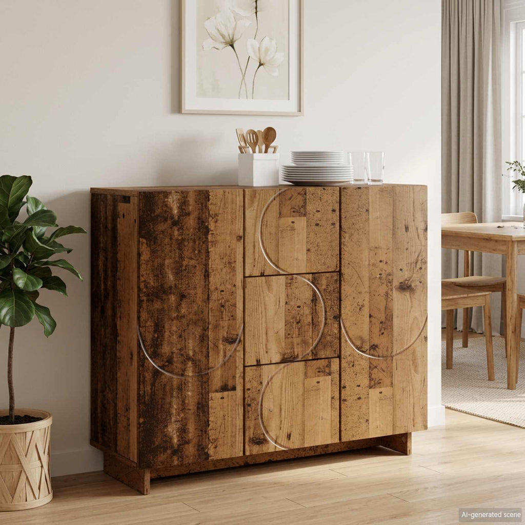 vidaXL Bufet Stare drewno 85,5 x 31 x 75 cm Drewno inżynieryjne