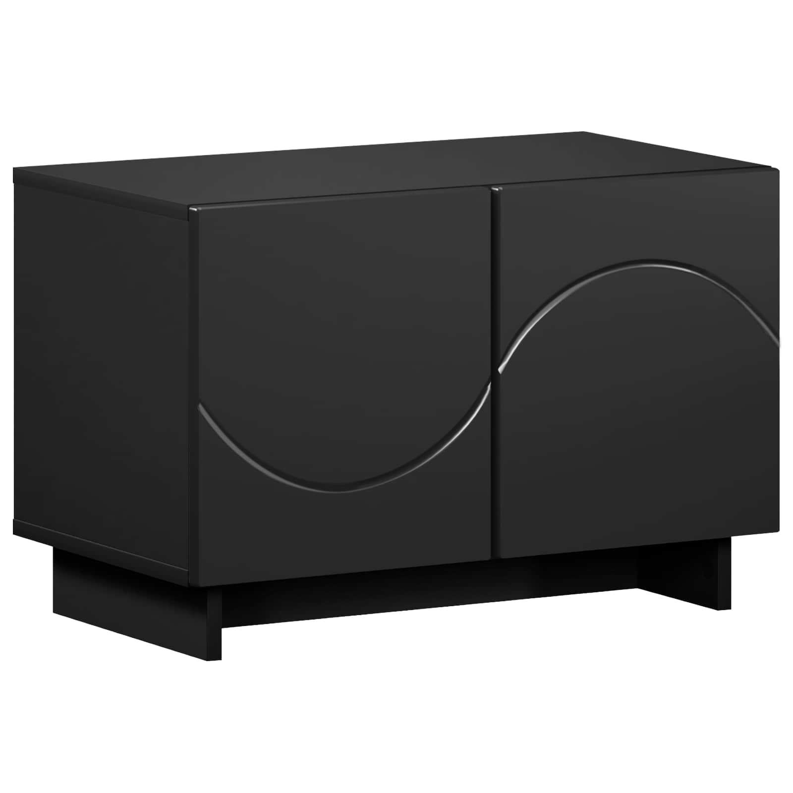 vidaXL szafka RTV 60 x 34.5 x 40 cm Czarny materiał drewnopochodny