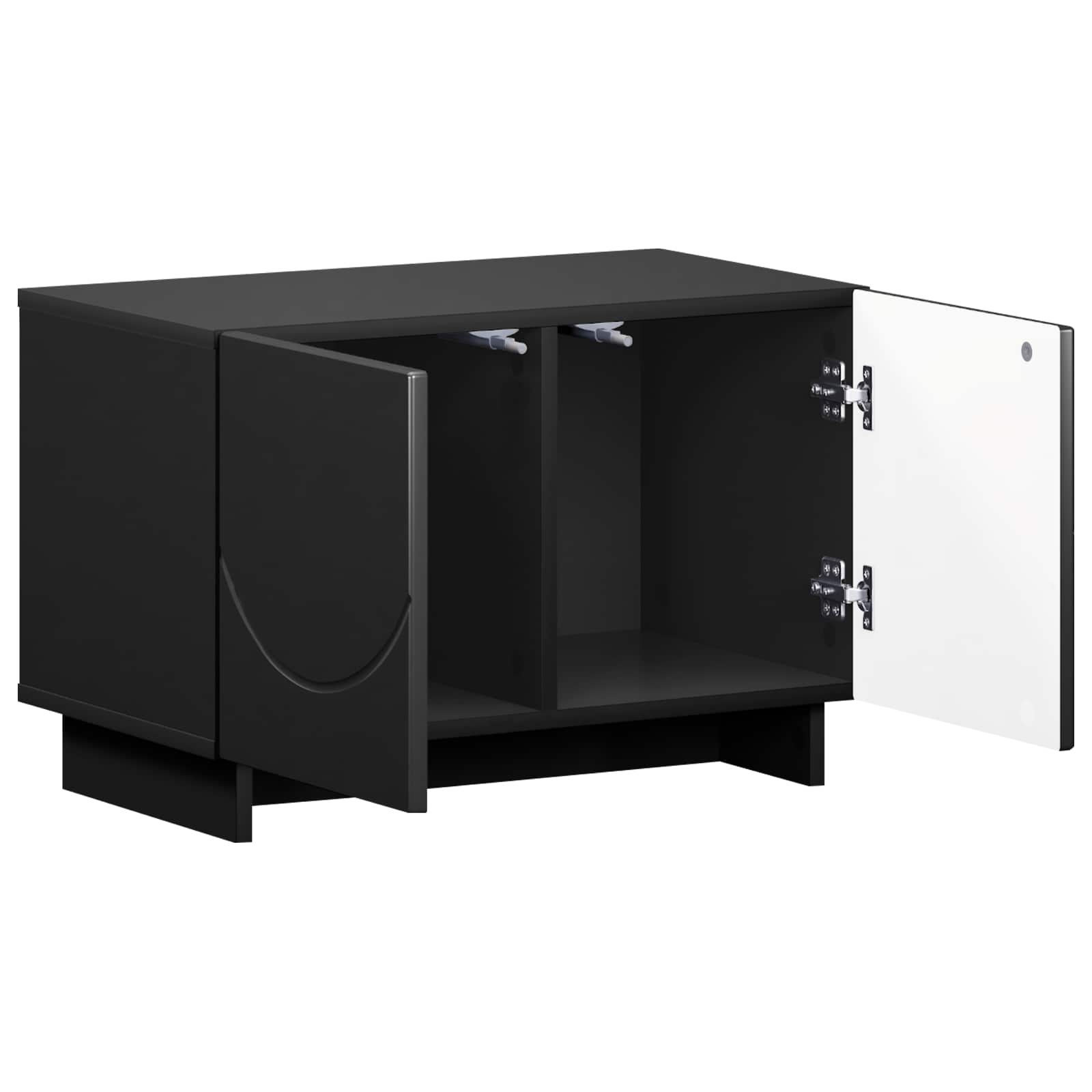 vidaXL szafka RTV 60 x 34.5 x 40 cm Czarny materiał drewnopochodny