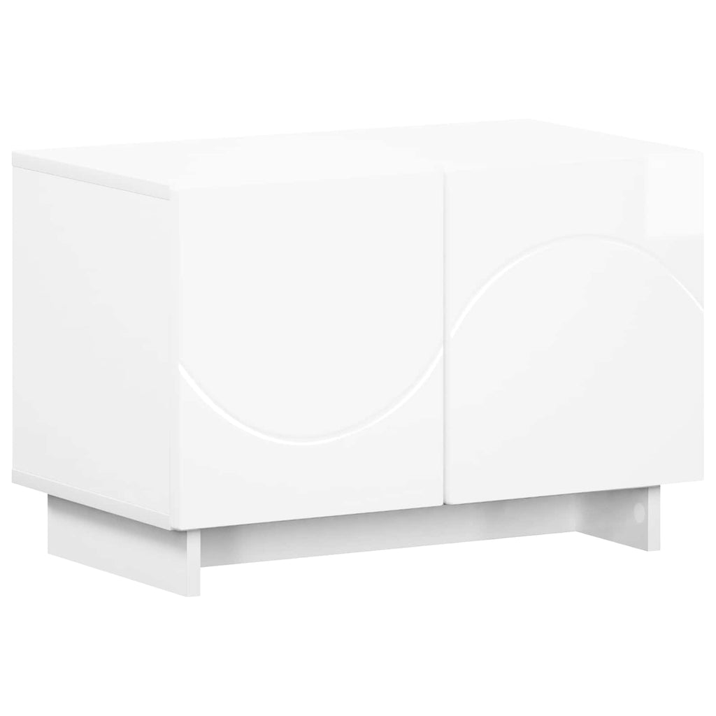 vidaXL szafka RTV 60 x 34.5 x 40 cm Biały wysoki połysk