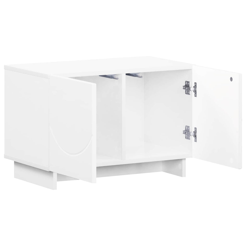 vidaXL szafka RTV 60 x 34.5 x 40 cm Biały wysoki połysk