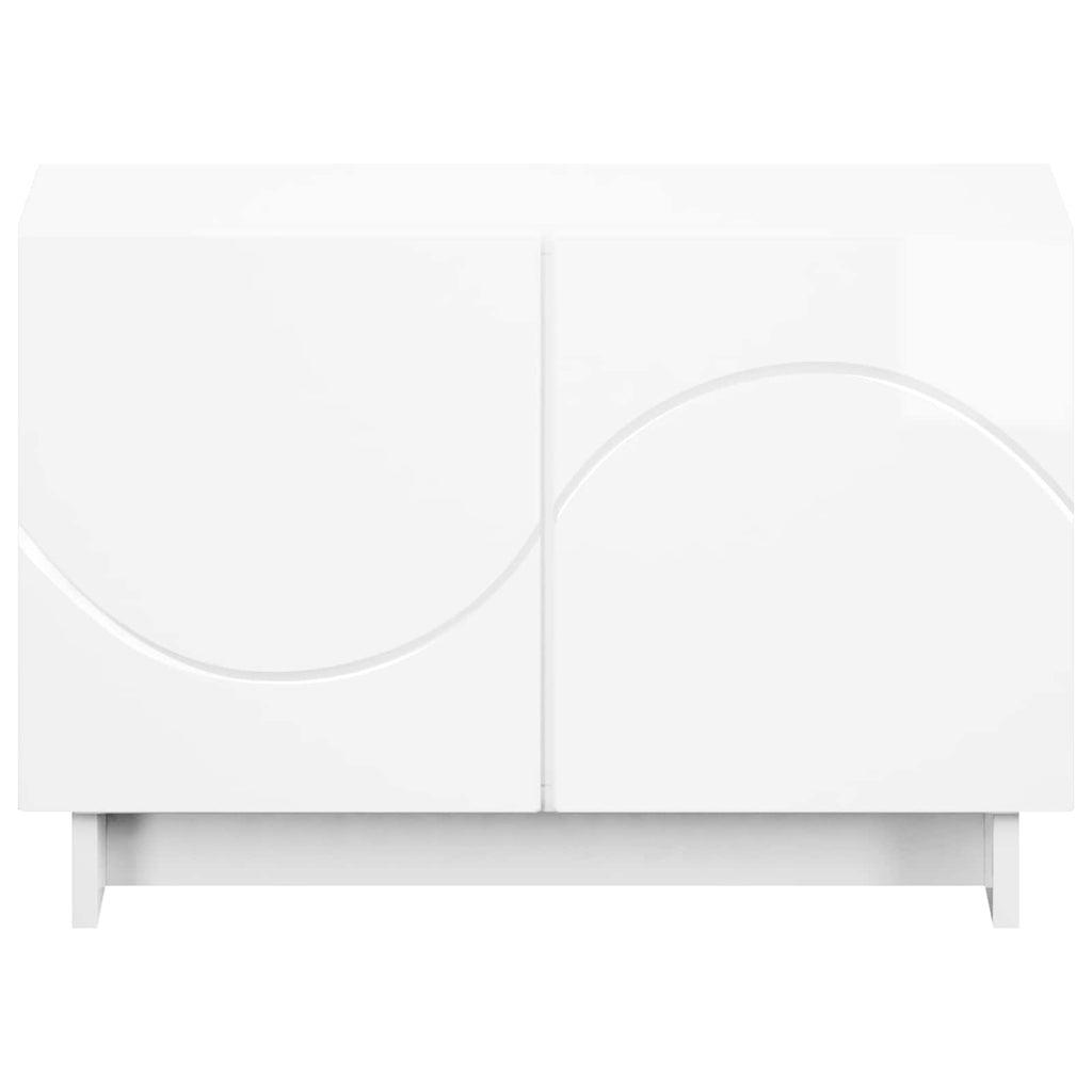 vidaXL szafka RTV 60 x 34.5 x 40 cm Biały wysoki połysk