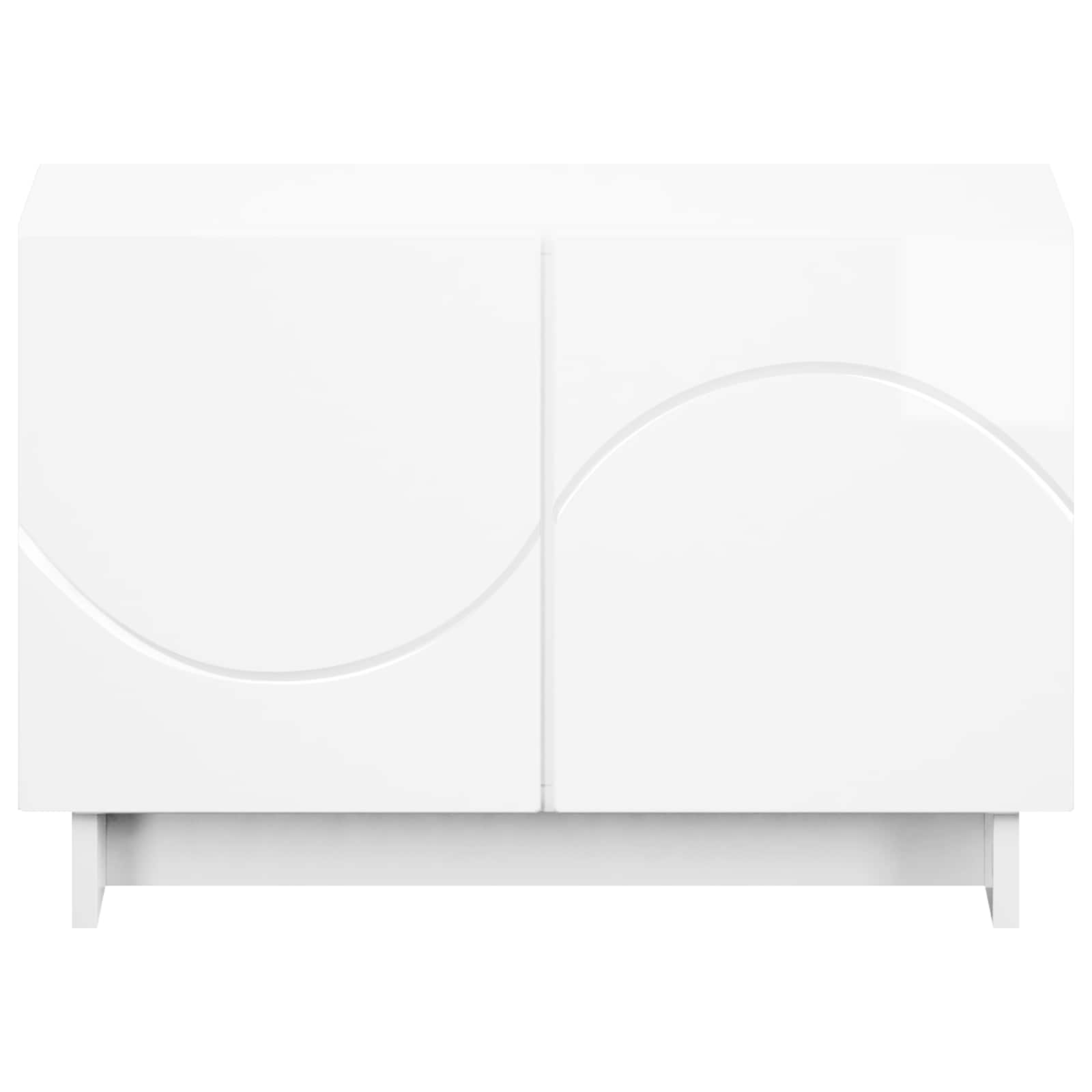 vidaXL szafka RTV 60 x 34.5 x 40 cm Biały wysoki połysk
