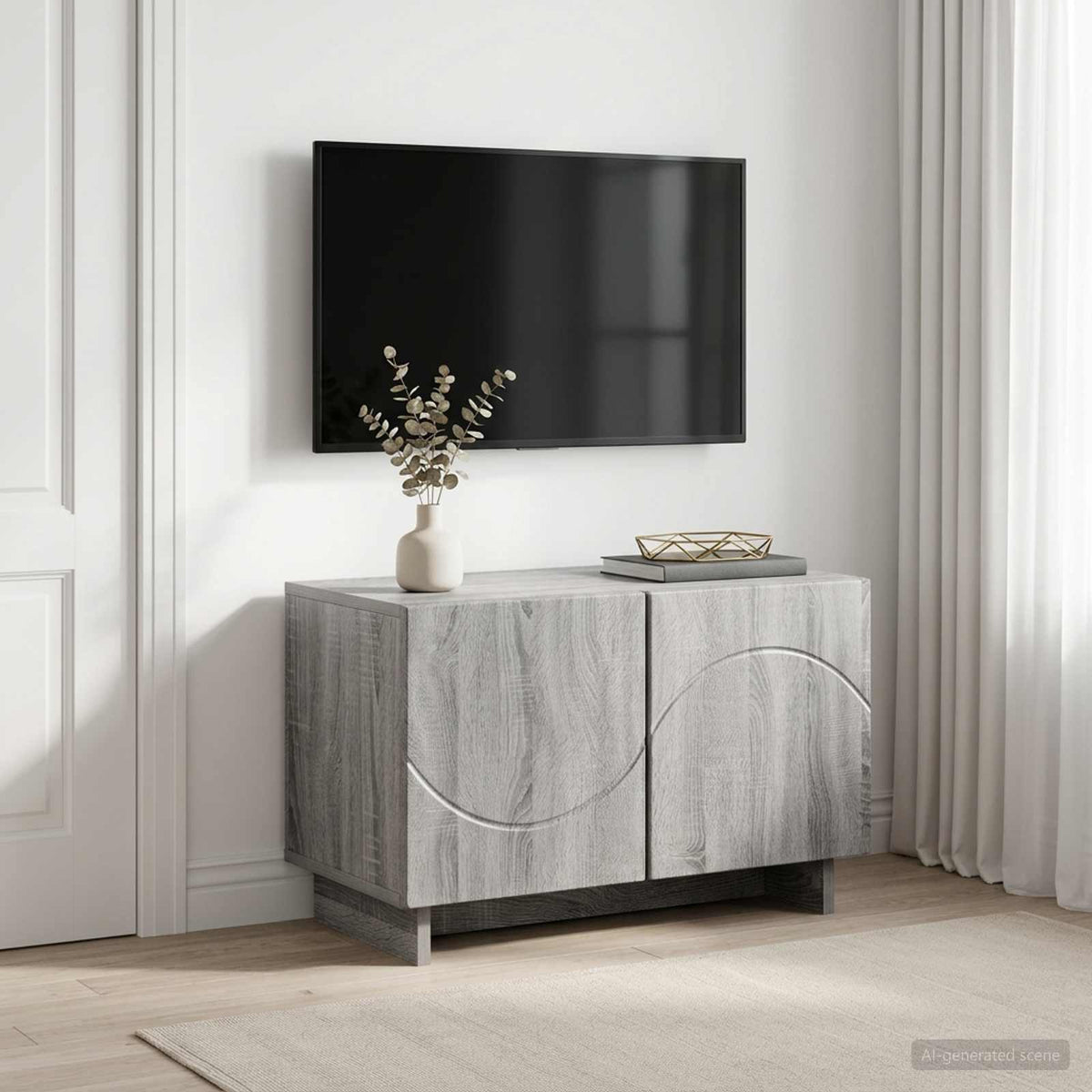 vidaXL szafka RTV 60 x 34.5 x 40 cm Szary Sonoma