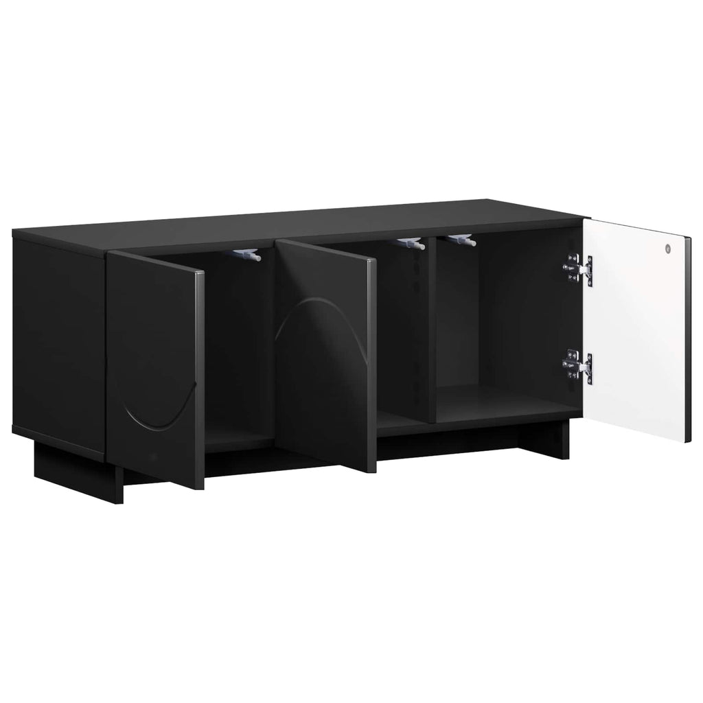 vidaXL szafka RTV 90 x 34.5 x 40 cm Czarny materiał drewnopochodny