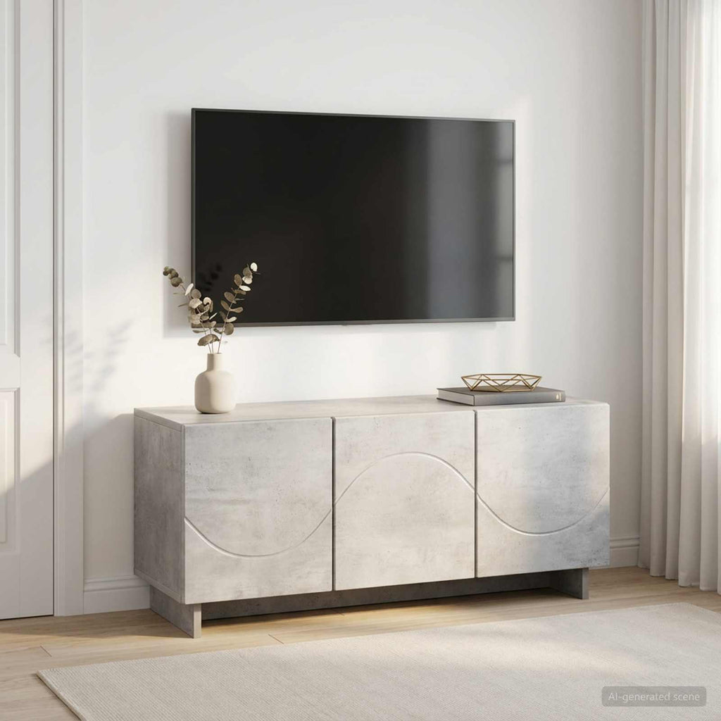 vidaXL szafka RTV 90 x 34.5 x 40 cm Betonowy szary