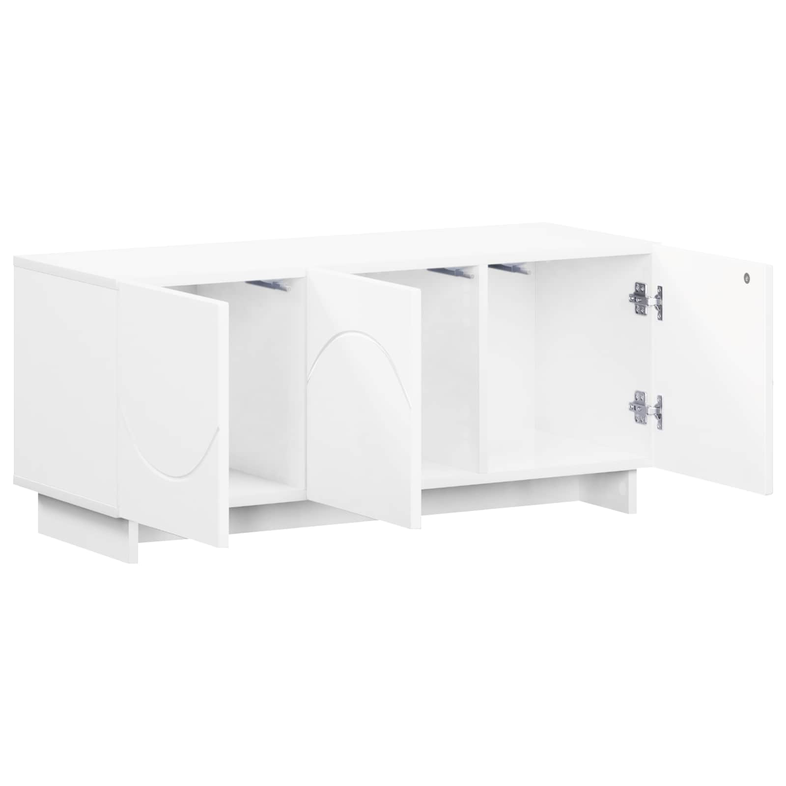 vidaXL szafka RTV 90 x 34.5 x 40 cm Biały wysoki połysk