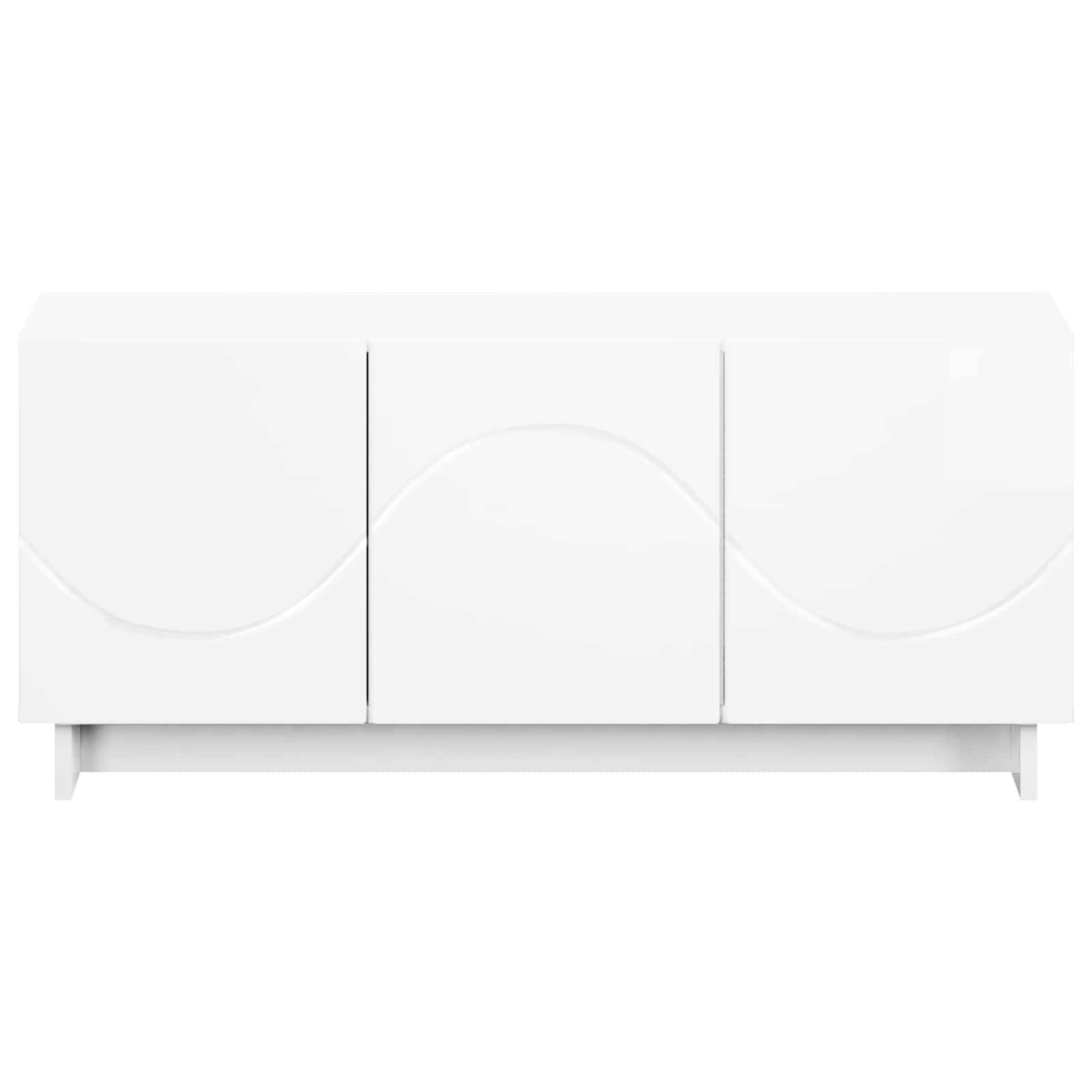 vidaXL szafka RTV 90 x 34.5 x 40 cm Biały wysoki połysk