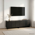 vidaXL szafka RTV 140 x 34,5 x 40 cm Czarny materiał drewnopochodny