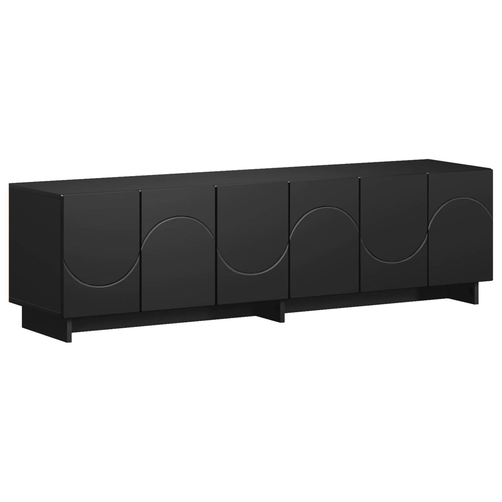 vidaXL szafka RTV 140 x 34,5 x 40 cm Czarny materiał drewnopochodny
