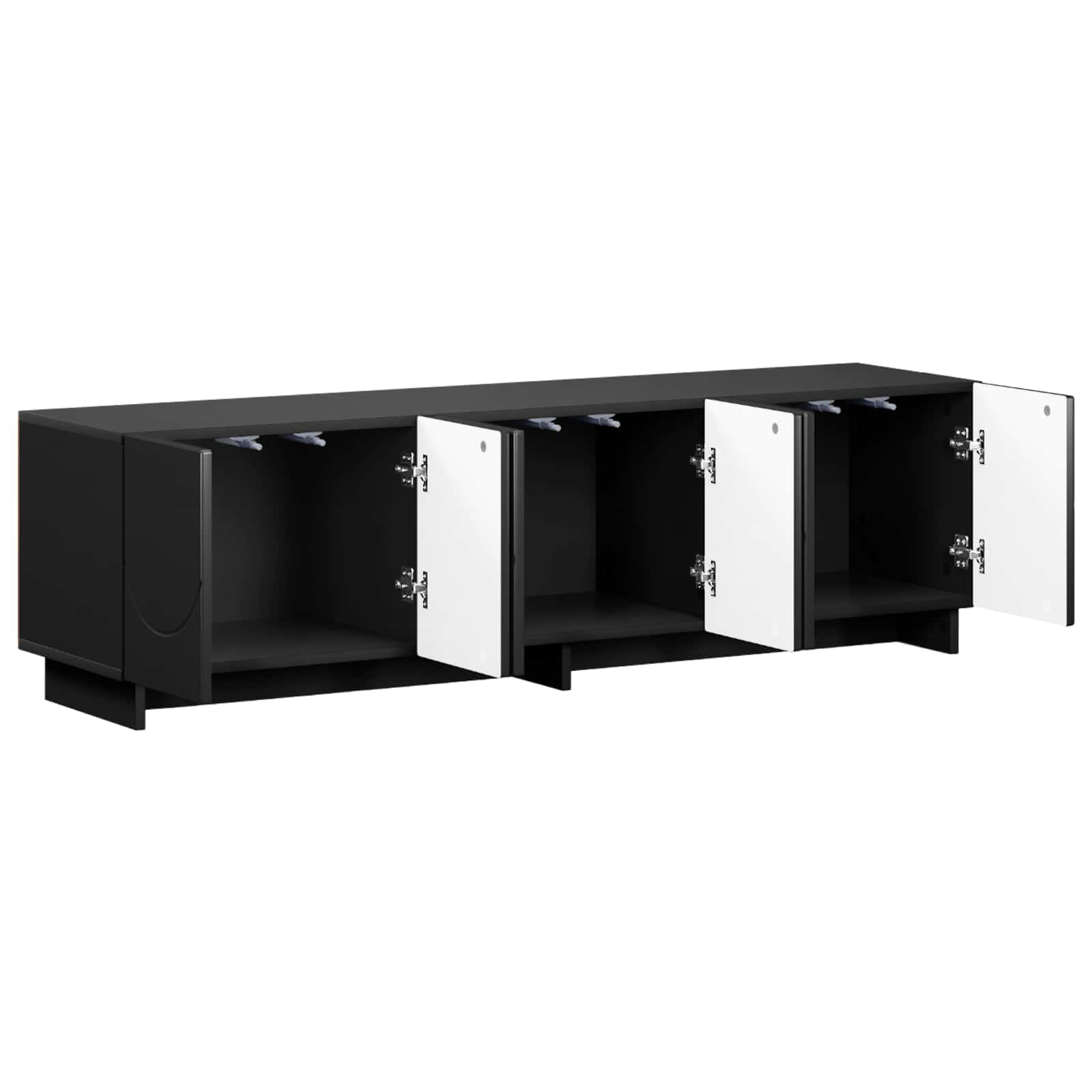 vidaXL szafka RTV 140 x 34,5 x 40 cm Czarny materiał drewnopochodny