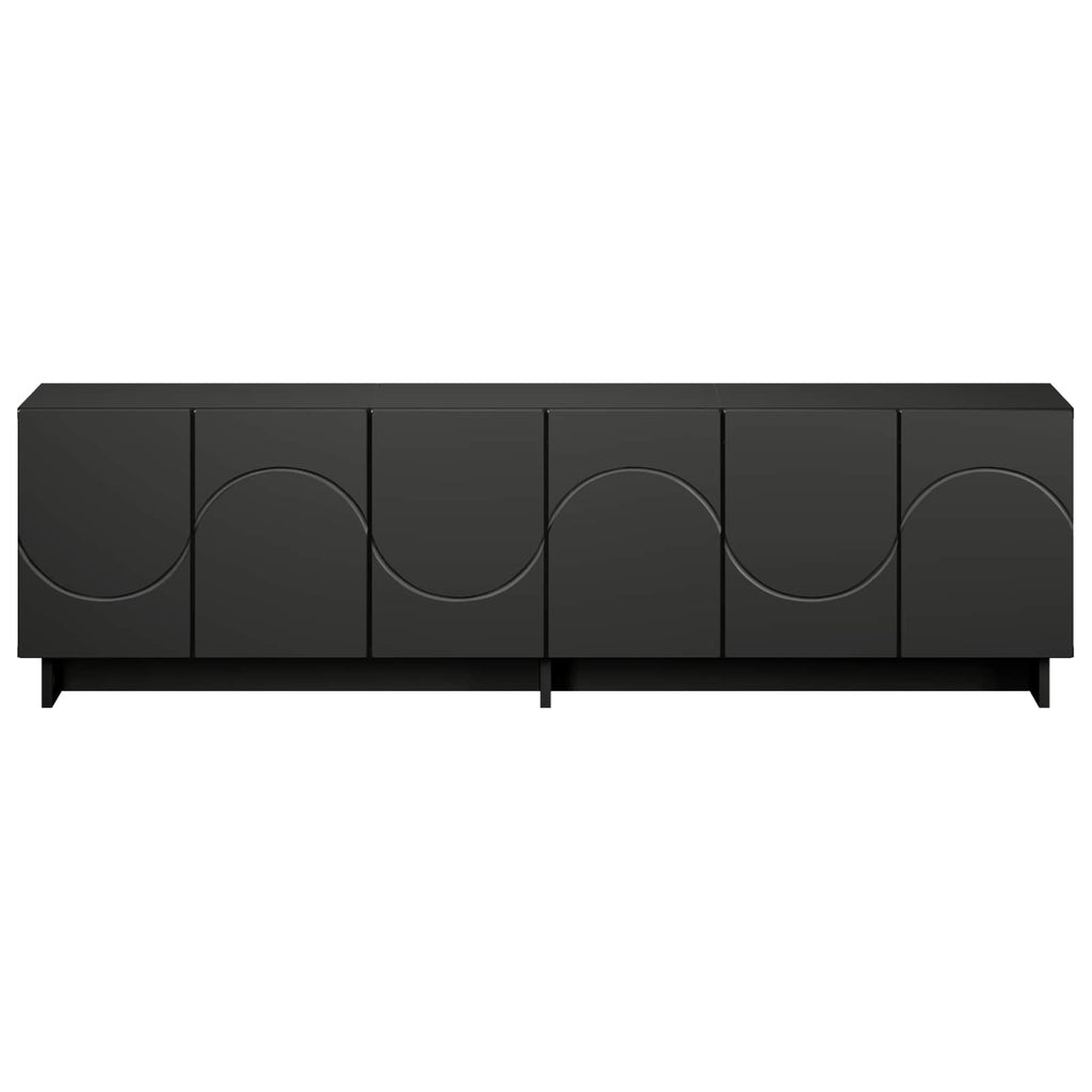 vidaXL szafka RTV 140 x 34,5 x 40 cm Czarny materiał drewnopochodny