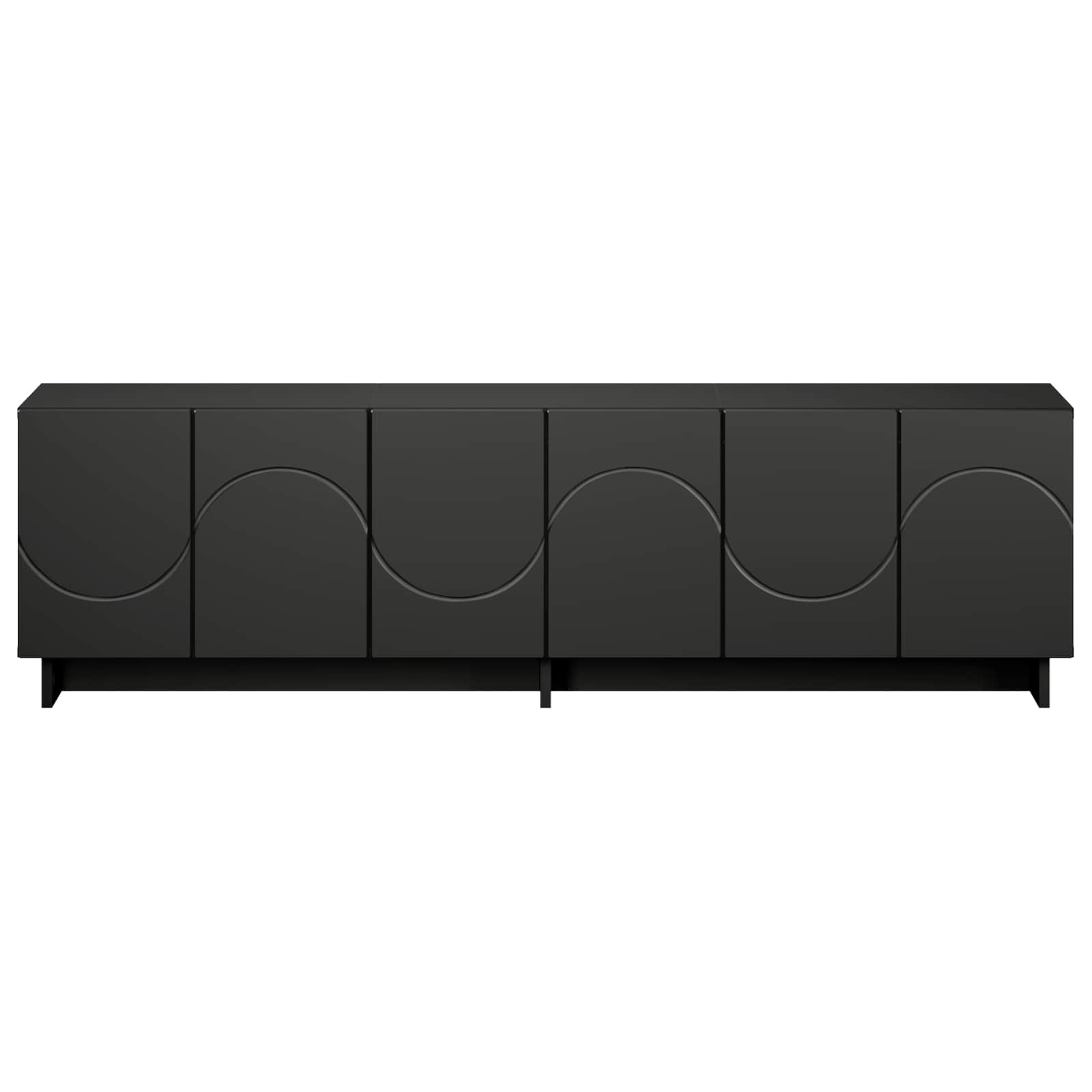 vidaXL szafka RTV 140 x 34,5 x 40 cm Czarny materiał drewnopochodny
