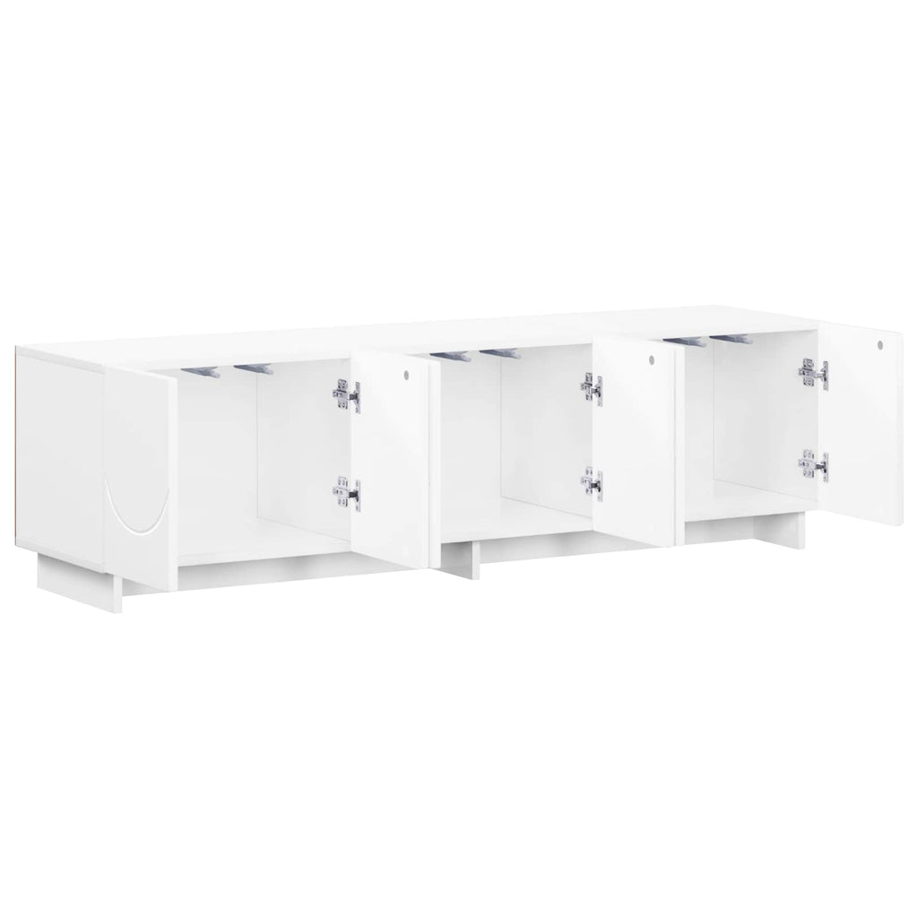 vidaXL szafka RTV 140 x 34,5 x 40 cm Biały wysoki połysk