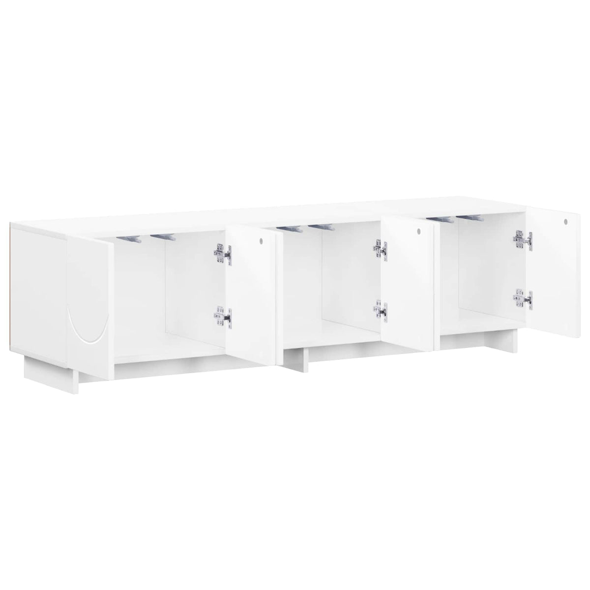 vidaXL szafka RTV 140 x 34,5 x 40 cm Biały wysoki połysk
